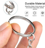 50/100Pcs Silver Plated Keyring Split Ring Key Holder Rings DIY Key Chain