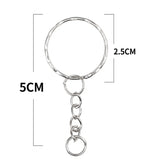 50/100Pcs Silver Plated Keyring Split Ring Key Holder Rings DIY Key Chain
