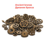 Mixed Antique Steampunk Cogs & Gears Charms for DIY Jewelry Making