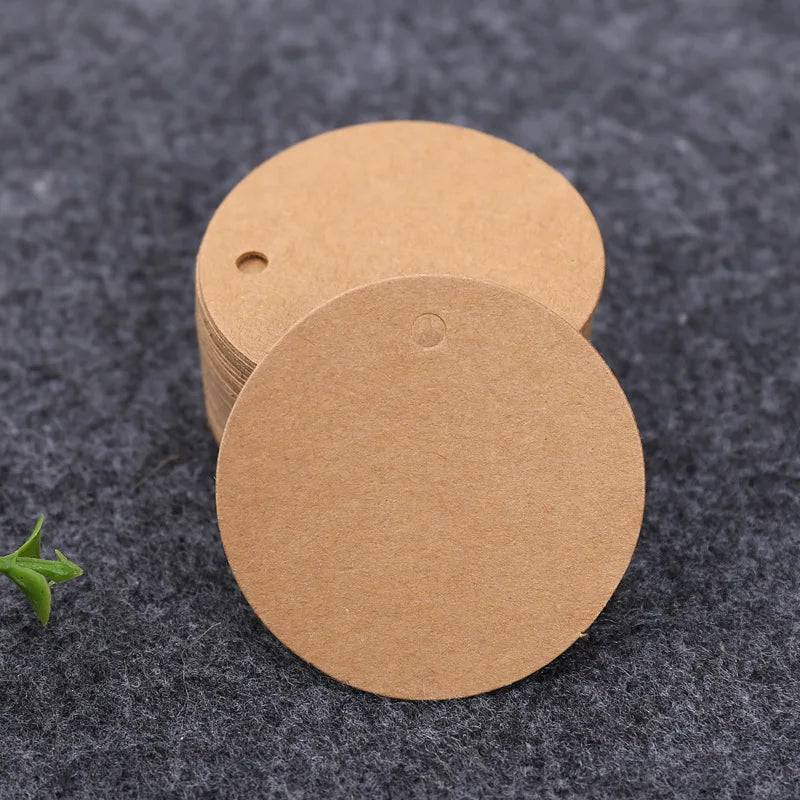 50/100pc Paper Blank Hang Tag Jewelry Label for Gift Favor
