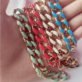 Acrylic Twisted Chains Link Enamel Chain Parts DIY Necklace Glasses Chain