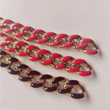 Acrylic Twisted Chains Link Enamel Chain Parts DIY Necklace Glasses Chain