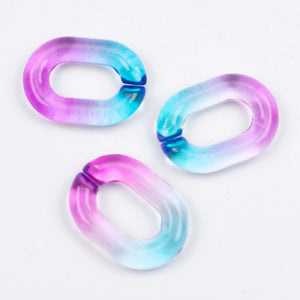 Transparent Gradient Acrylic Chain Link - DIY Jewelry Making Supplies