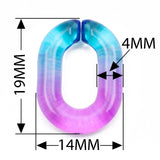 Transparent Gradient Acrylic Chain Link - DIY Jewelry Making Supplies