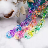 Transparent Gradient Acrylic Chain Link - DIY Jewelry Making Supplies