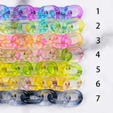 Transparent Gradient Acrylic Chain Link - DIY Jewelry Making Supplies