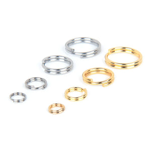 100pcs Stainless Steel Double Jump Rings Key Ring Connectors DIY Jewelry