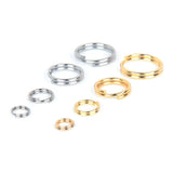 100pcs Stainless Steel Double Jump Rings Key Ring Connectors DIY Jewelry