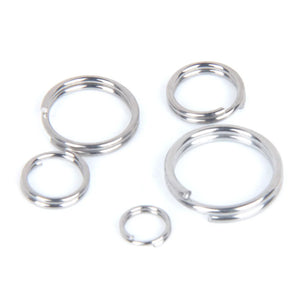 100pcs Stainless Steel Double Jump Rings Key Ring Connectors DIY Jewelry