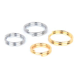 100pcs Stainless Steel Double Jump Rings Key Ring Connectors DIY Jewelry