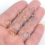 100pcs Stainless Steel Double Jump Rings Key Ring Connectors DIY Jewelry