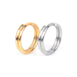 100pcs Stainless Steel Double Jump Rings Key Ring Connectors DIY Jewelry