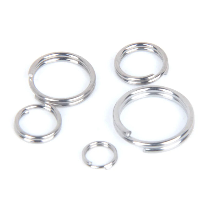 100pcs Stainless Steel Double Jump Rings Key Ring Connectors DIY Jewelry
