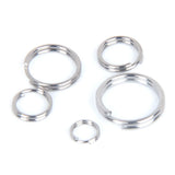 100pcs Stainless Steel Double Jump Rings Key Ring Connectors DIY Jewelry
