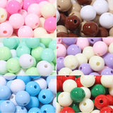 50-100pcs Multicolor Round Acrylic Beads Jewelry Making DIY Bracelet Necklace