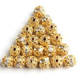 50/100pcs Silver Plated Crystal Rhinestone Spacer Beads for Jewelry Making