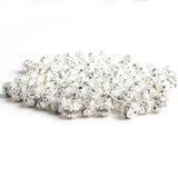 50/100pcs Silver Plated Crystal Rhinestone Spacer Beads for Jewelry Making
