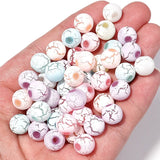 50-100pcs Acrylic Beads 10mm Crack Beads for DIY Bracelet Necklace Making