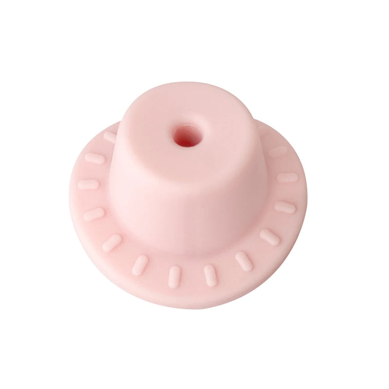 BPA Silicone Cowboy hat Beads Teether Baby Nursing Necklace Pacifier Clip