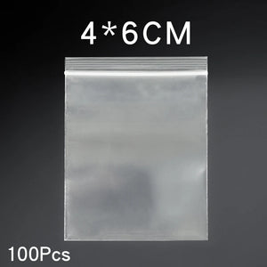 Bulk Transparent Zip lock Jewelry Storage Bags Poly Clear OPP Bags