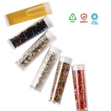 50-100pcs Clear Plastic Tubes Vials Beads Containers Small Empty Storage Box