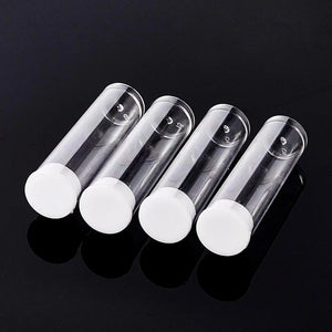 50-100pcs Clear Plastic Tubes Vials Beads Containers Small Empty Storage Box