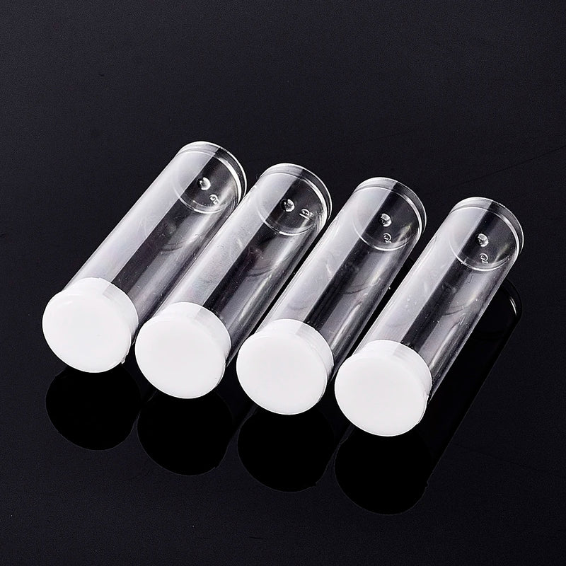 50-100pcs Clear Plastic Tubes Vials Beads Containers Small Empty Storage Box