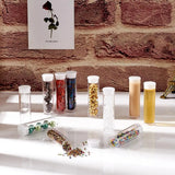 50-100pcs Clear Plastic Tubes Vials Beads Containers Small Empty Storage Box