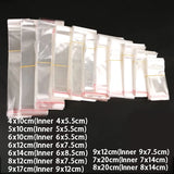 Clear Self Adhesive Seal Plastic Bag with Hang Hole - 50/100pcs