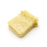 50/100pcs Eyelash Organza Pouches 9x12cm Champagne Gift Bags Wedding Favor