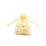 50/100pcs Eyelash Organza Pouches 9x12cm Champagne Gift Bags Wedding Favor