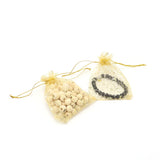 50/100pcs Eyelash Organza Pouches 9x12cm Champagne Gift Bags Wedding Favor