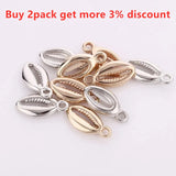 Seashell Charms Beads Bohemian Cowrie Conch Shells 10x18mm Pendant