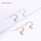 18K Plated Earring Hooks, Brass EarWires For Earring Making