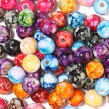 Crackle Bead Acrylic Beads for DIY Jewelry Making Multicolor Loose Beads