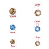 Crackle Bead Acrylic Beads for DIY Jewelry Making Multicolor Loose Beads
