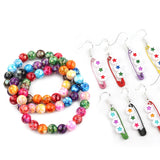 Crackle Bead Acrylic Beads for DIY Jewelry Making Multicolor Loose Beads