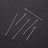 50-100pcs Stainless Steel Eye Head Pins Flat Head Pin For DIY Jewelry Making