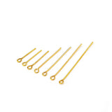 50-100pcs Stainless Steel Eye Head Pins Flat Head Pin For DIY Jewelry Making