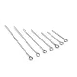 50-100pcs Stainless Steel Eye Head Pins Flat Head Pin For DIY Jewelry Making