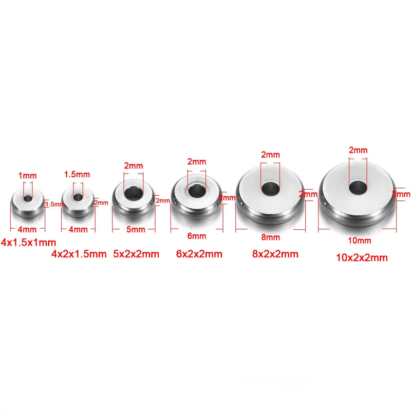 Stainless Steel Small Hole Spacer Beads Jewelry Accessories