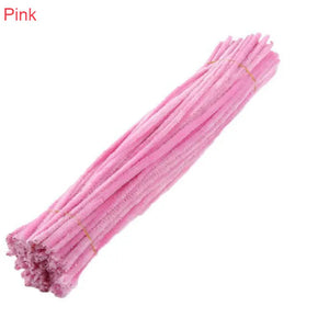 50/100pcs Chenille Stems Pipe Cleaners for DIY Crafts Decorations