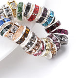 Rhinestone Spacer Beads Mix Crystal Metal Spacers for Jewelry Making DIY