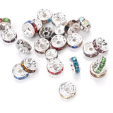 Rhinestone Spacer Beads Mix Crystal Metal Spacers for Jewelry Making DIY