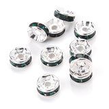 Rhinestone Spacer Beads Mix Crystal Metal Spacers for Jewelry Making DIY