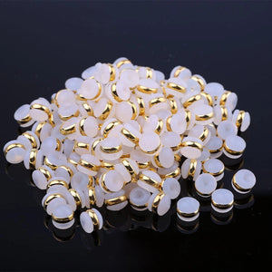 Silicone Ear Back Stoppers 18K Plating Copper Ring Hamburger Ear Plugs