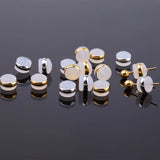 Silicone Ear Back Stoppers 18K Plating Copper Ring Hamburger Ear Plugs
