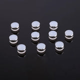 Silicone Ear Back Stoppers 18K Plating Copper Ring Hamburger Ear Plugs
