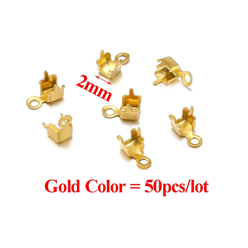 Stainless Steel Clasps Cords End Clip Tip for DIY Jewelry Making Supplies