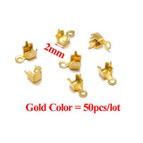 Stainless Steel Clasps Cords End Clip Tip for DIY Jewelry Making Supplies